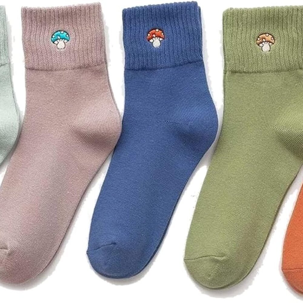 Mushrooms Socks Cute And Fun Socks Fashion Socks Aesthetic Mushroom Accessories